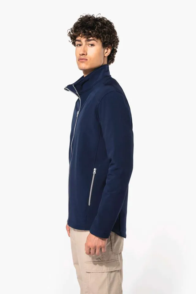 Kariban férfi 2 rétegű softshell kabát (K424), modellen