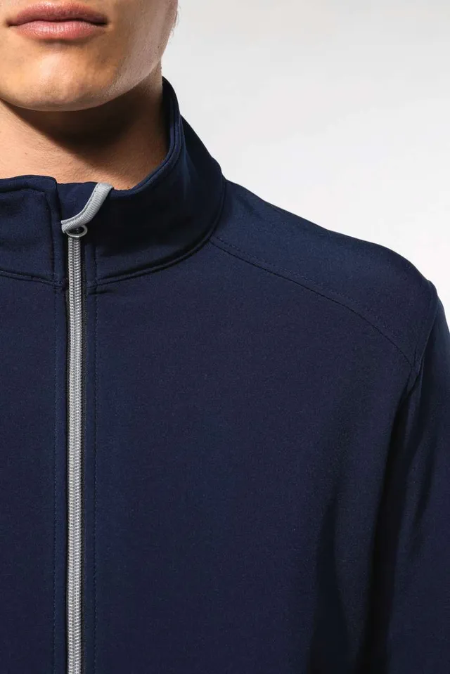 Kariban férfi 2 rétegű softshell kabát (K424), modellen