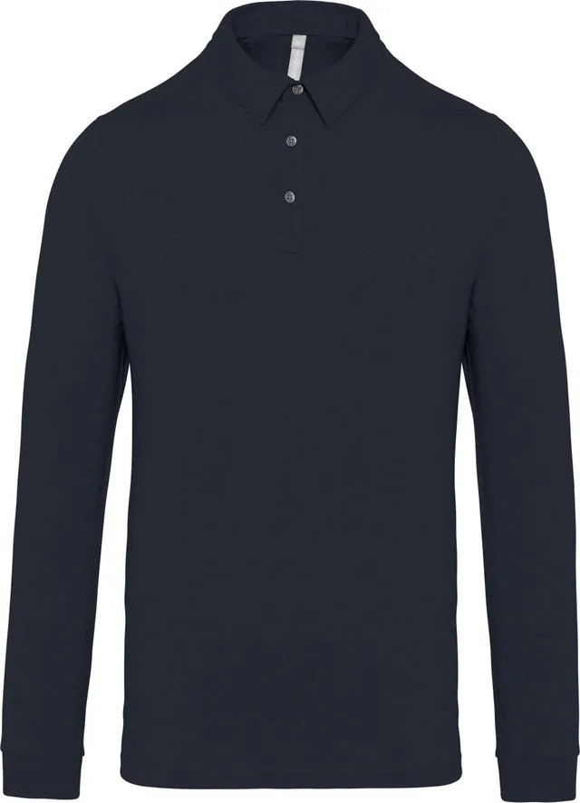 Kariban férfi hosszú ujjú jersey galléros póló (K264)