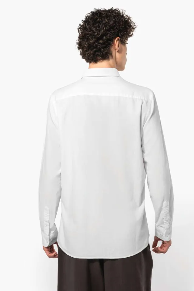 Kariban férfi hosszú ujjú oxford ing (K516), modellen