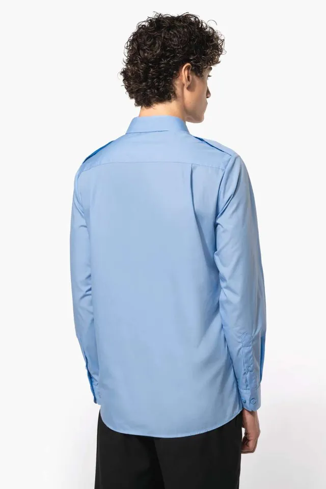 Kariban férfi hosszú ujjú pilóta ing (K505), modellen