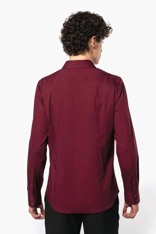 Kariban férfi hosszú ujjú stretch ing (K529), modellen