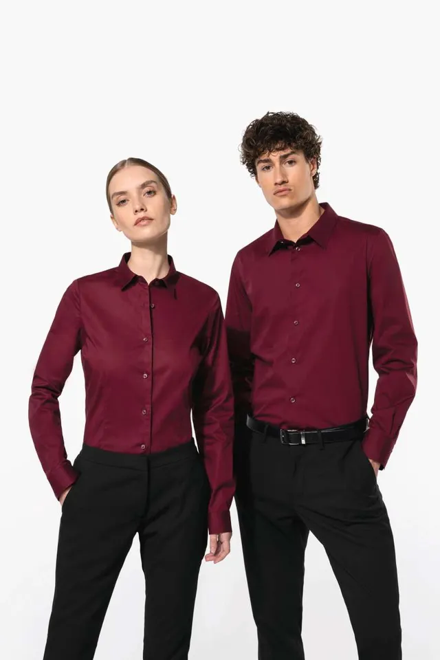 Kariban férfi hosszú ujjú stretch ing (K529), modellen