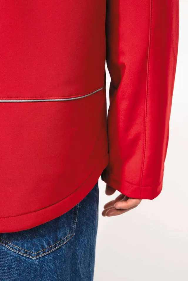 Kariban férfi kapucnis softshell bélelt parka (K650), modellen