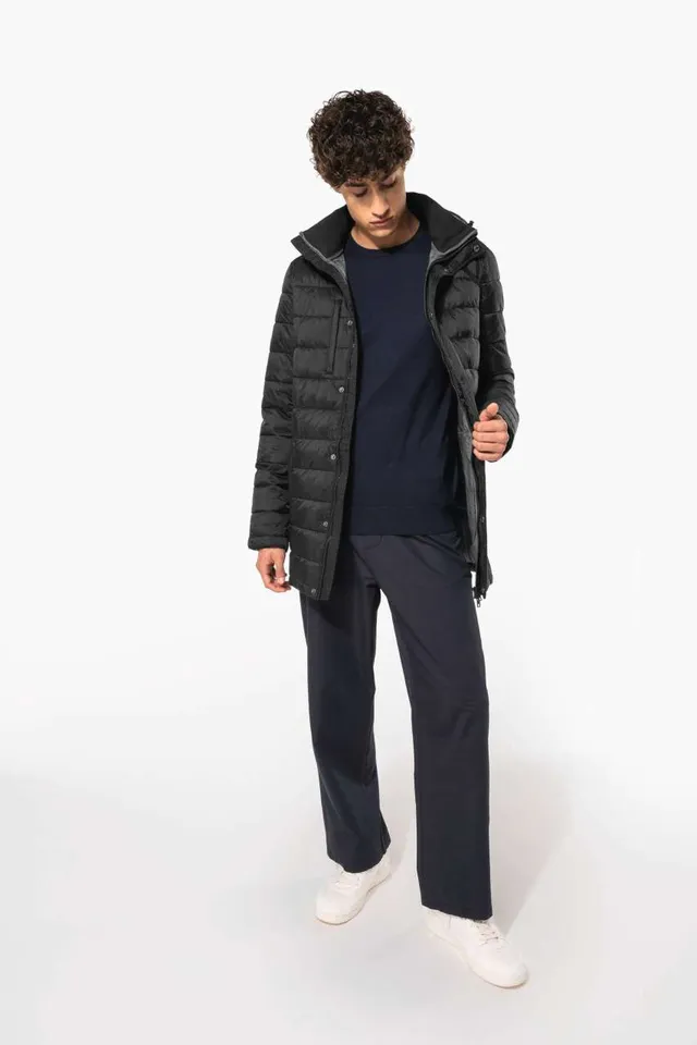 Kariban férfi könnyű kapucnis parka (K6128), modellen