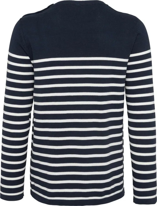Kariban férfi matróz pulóver (K989), Striped Navy/Törtfehér színben