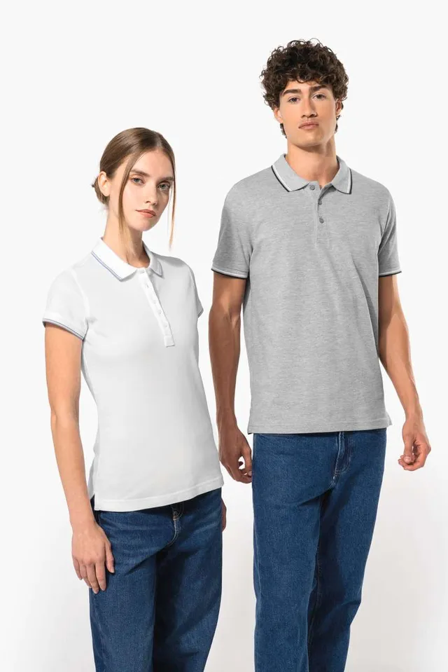 Kariban férfi rövid ujjú galléros póló (K250), modellen