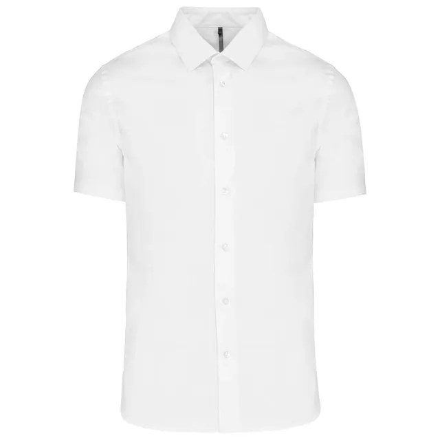 Kariban férfi rövid ujjú Stretch ing (K531), Fehér színben