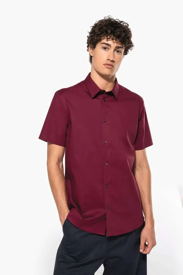 Kariban férfi rövid ujjú Stretch ing (K531), modellen