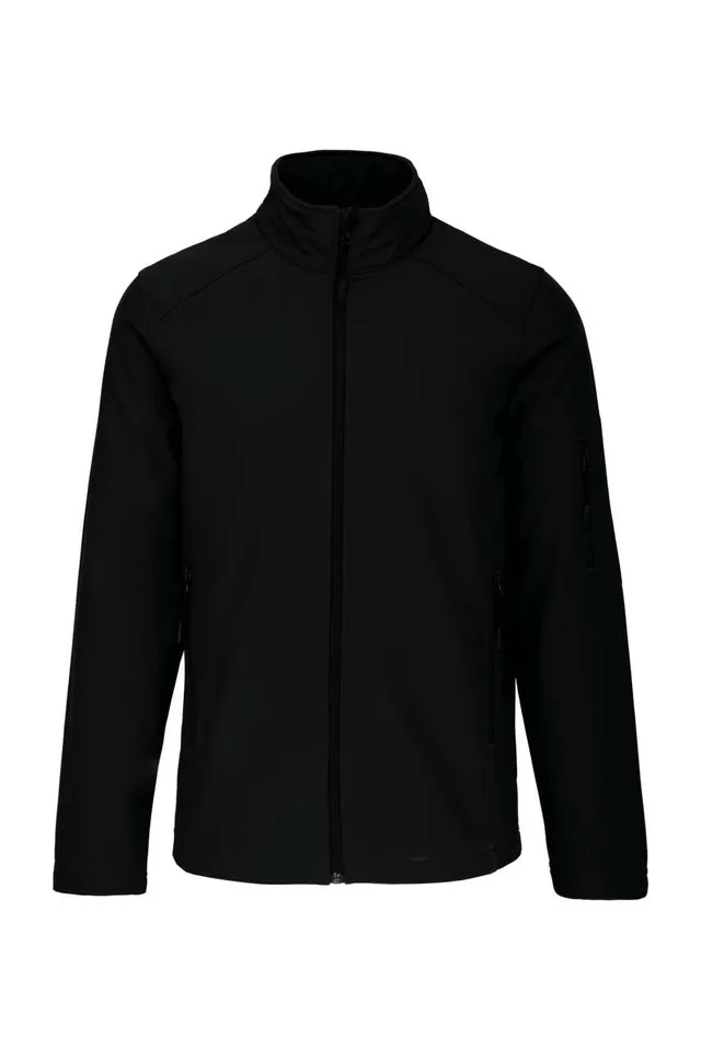 Kariban férfi softshell kabát (K401), Fekete színben
