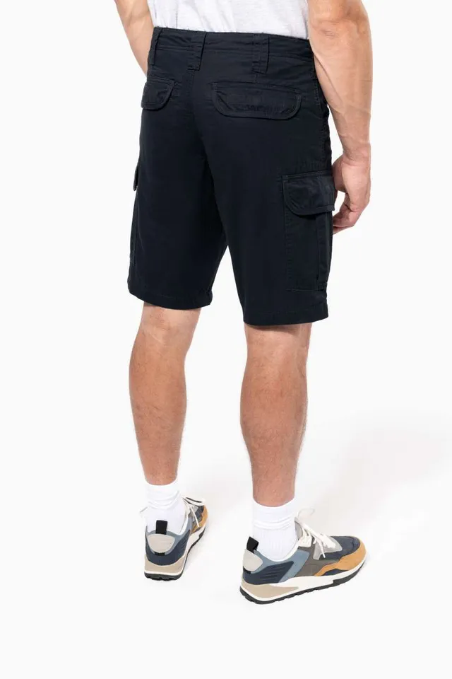 Kariban férfi Sokzsebes bermuda Short nadrág (K766), modellen