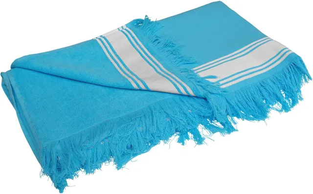 Kariban Fouta női törölköző (K128), Türkiz/Fehér színben