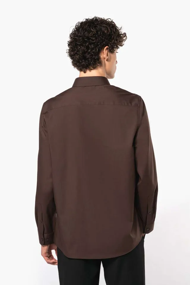 Kariban Jofrey - férfi hoszú ujjú könnyen kezelhető Polycotton poplin ing (K545), modellen