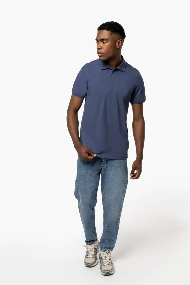 Kariban Mike – férfi rövid ujjú galléros póló (K239), modellen