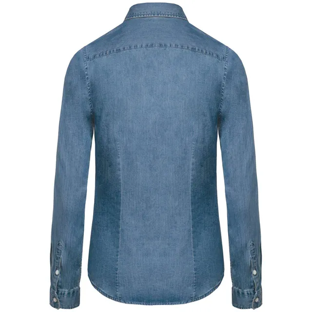 Kariban női Chambray ing (K509), Chambray Blue (kék) színben