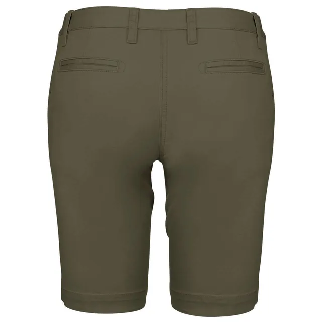 Kariban női Chino Bermuda Short nadrág (K751), Világos khaki színben
