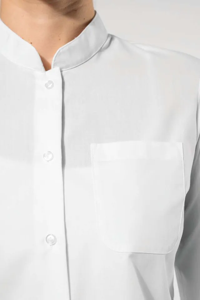 Kariban női hosszú ujjú ing Mandarin gallérral (K514), modellen