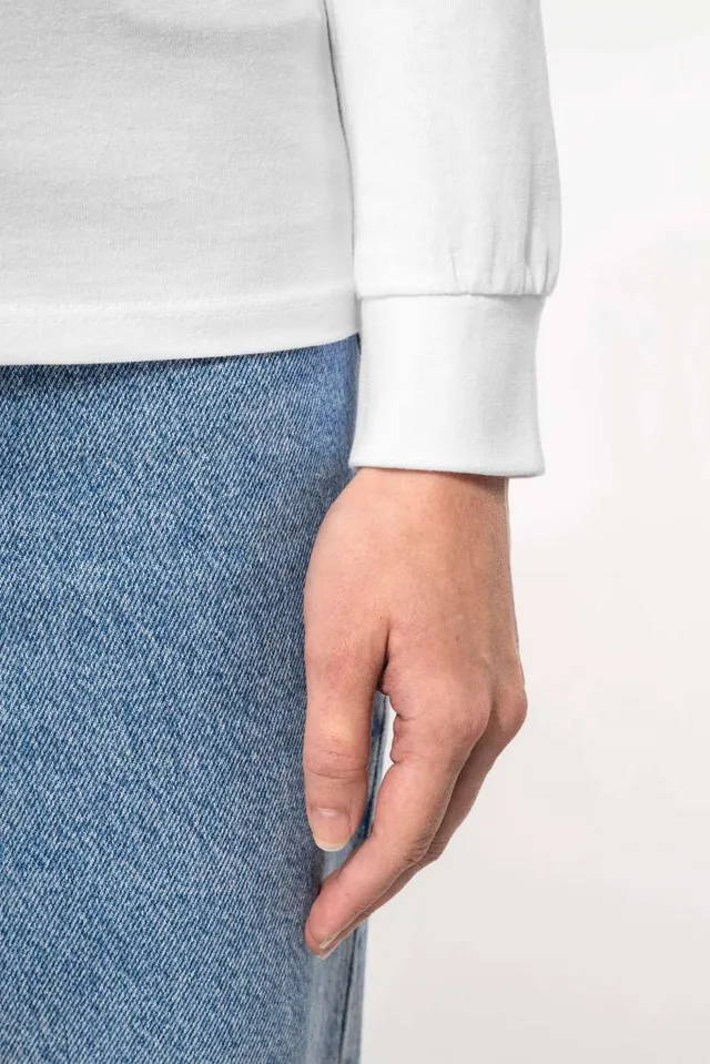 Kariban női hosszú ujjú jersey galléros póló (K265), modellen