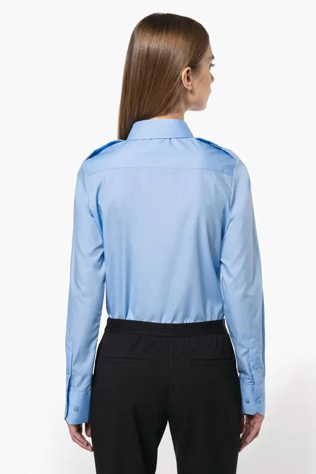Kariban női hosszú ujjú pilóta ing (K506), modellen