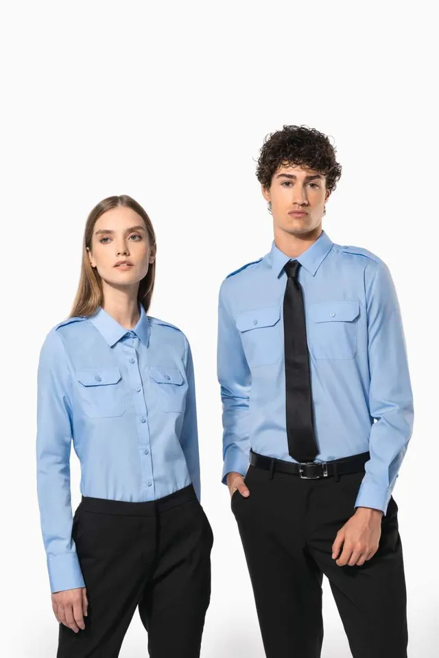 Kariban női hosszú ujjú pilóta ing (K506), modellen