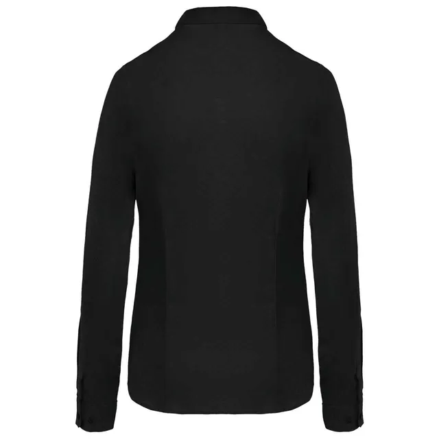 Kariban női hosszú ujjú Poplin ing (K510), Fekete színben