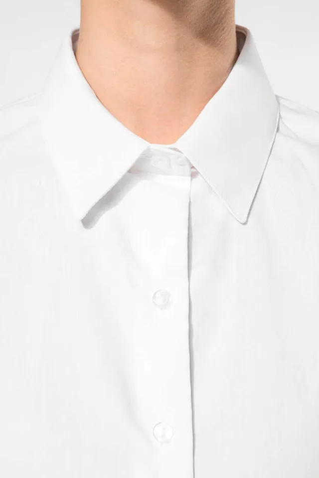 Kariban női hosszú ujjú poplin ing (K510), modellen