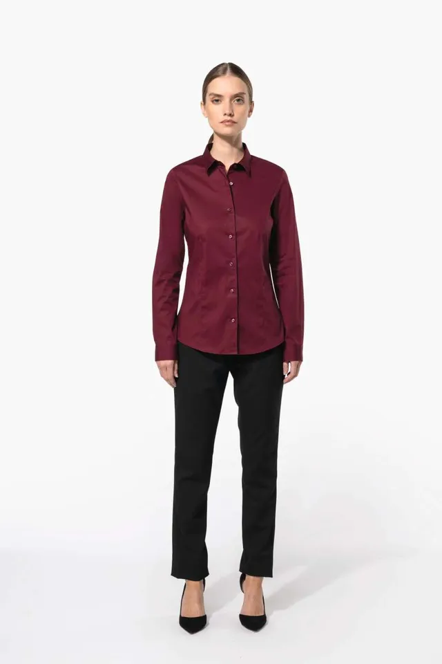 Kariban női hosszú ujjú stretch ing (K530), modellen