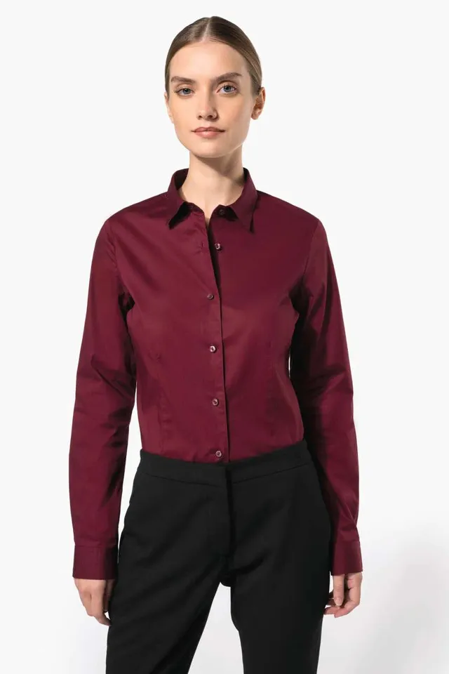 Kariban női hosszú ujjú stretch ing (K530), modellen