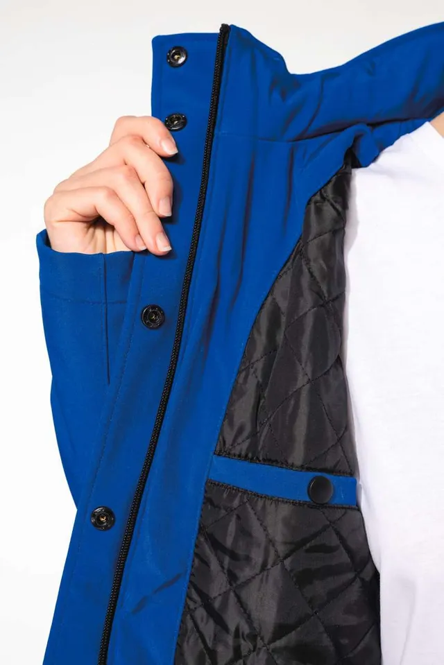 Kariban női kapucnis softshell bélelt parka (K651), modellen