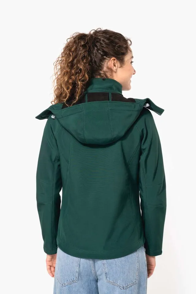 Kariban női kapucnis softshell kabát (K414), modellen