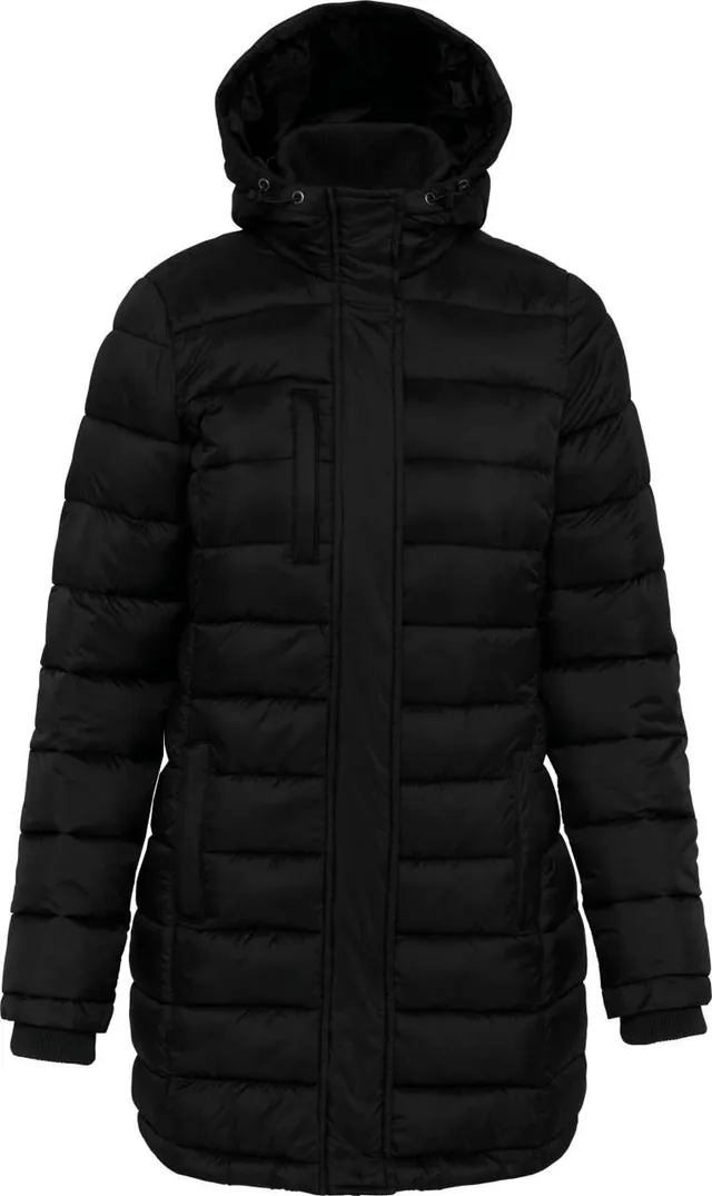 Kariban női könnyű kapucnis parka (K6129), Fekete színben