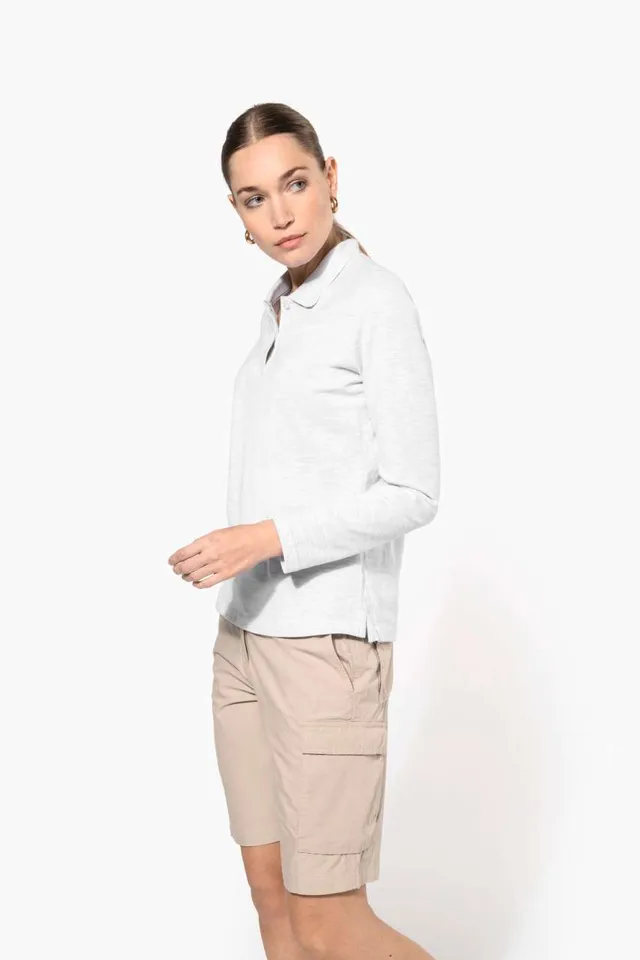 Kariban női könnyű sokzsebes bermuda Short nadrág (K756), modellen