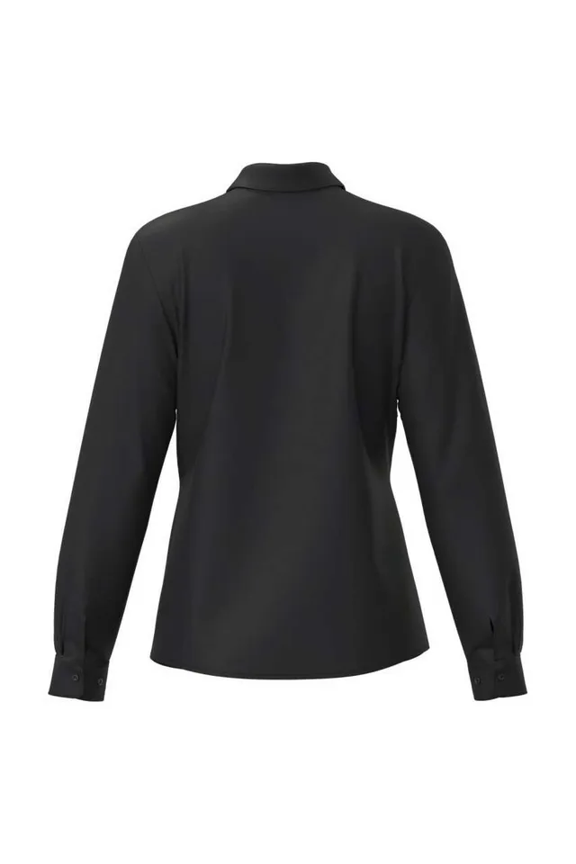 Kariban női Poplin Easy Care Polycotton ing (K584), Fekete színben