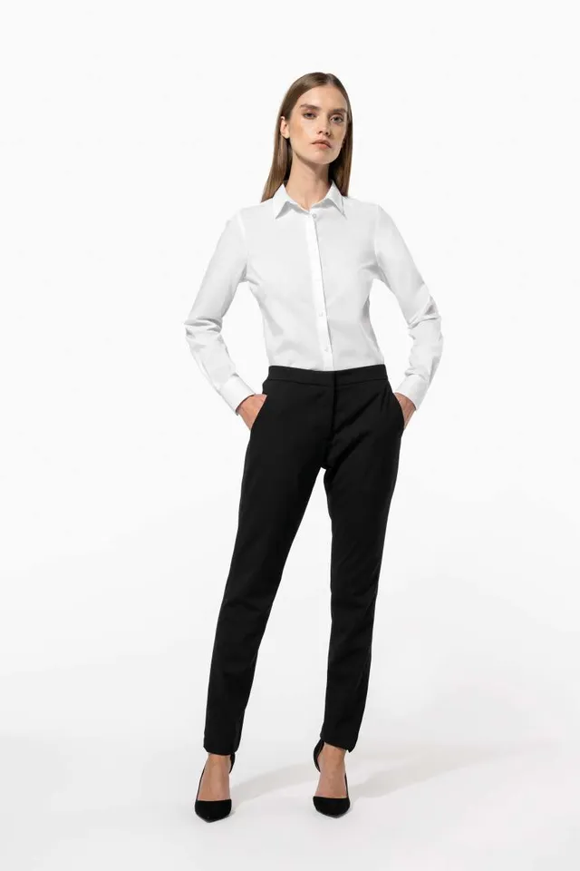 Kariban női poplin Easy Care Polycotton ing (K584), modellen
