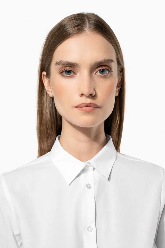 Kariban női poplin Easy Care Polycotton ing (K584), modellen