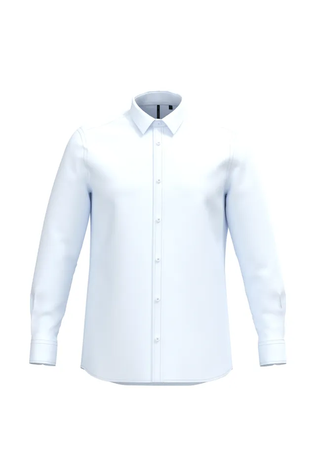 Kariban Poplin Easy Care Polycotton férfi ing (K583), Fehér színben