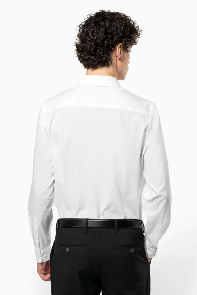 Kariban poplin Easy Care Polycotton férfi ing (K583), modellen