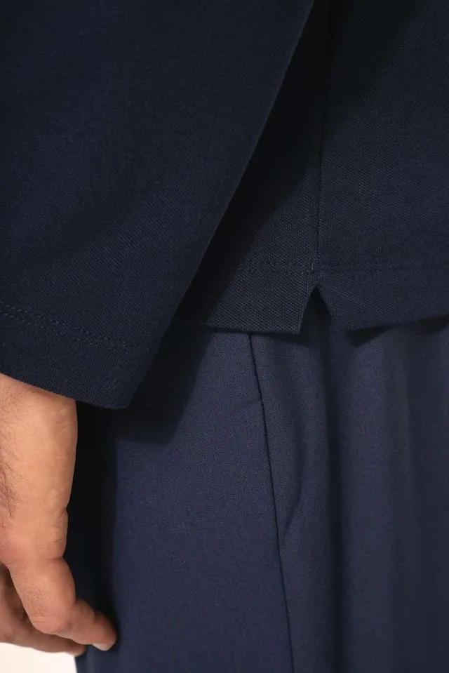 Kariban Premium férfi hosszú ujjú Supima® galléros póló (PK202), modellen