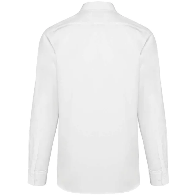 Kariban Premium férfi hosszú ujjú Twill ing (PK506), Fehér színben