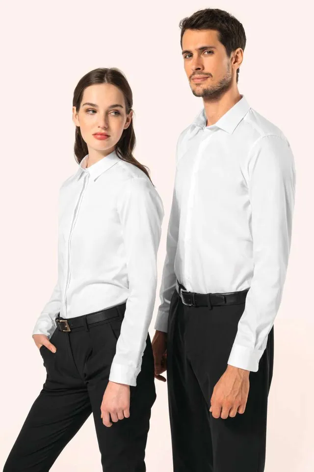 Kariban Premium férfi hosszú ujjú twill ing (PK506), modellen