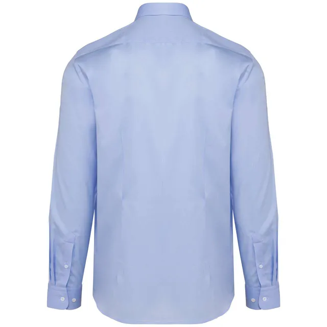 Kariban Premium férfi Pinpoint Oxford hosszú ujjú ing (PK502), Essential Blue (kék) színben