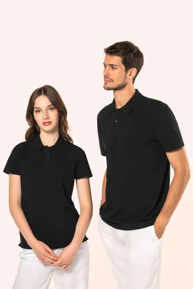 Kariban Premium női rövid ujjú Supima® galléros póló (PK201), modellen