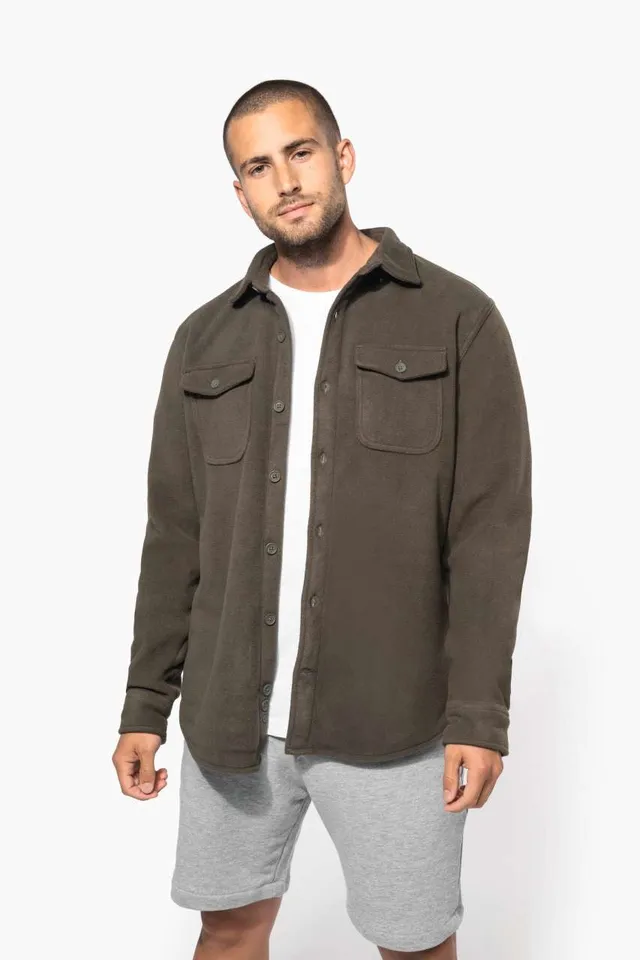 Kariban Sherpa béléses férfi ingkabát (K582), modellen