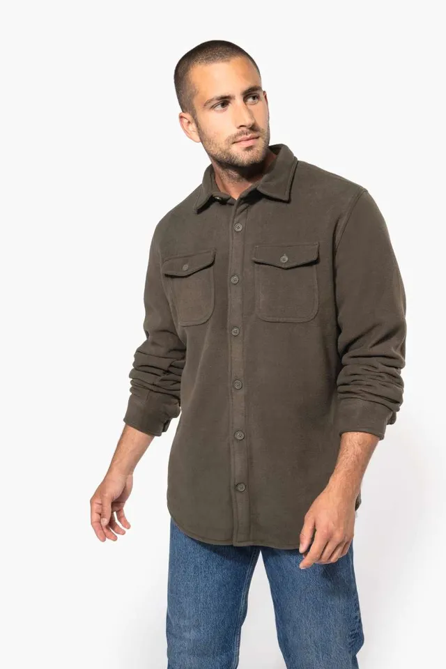 Kariban Sherpa béléses férfi ingkabát (K582), modellen