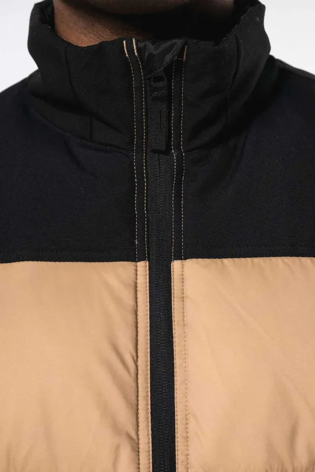 Kariban uniszex két színű bélelt mellény (K6162), modellen