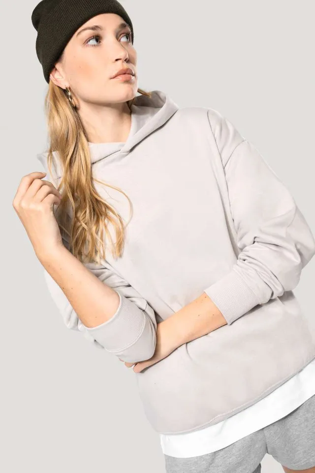 Kariban uniszex Oversized kapucnis pulóver (K4018), modellen