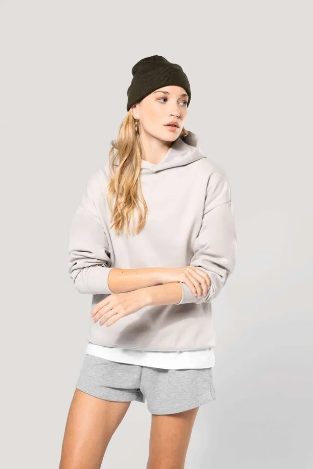 Kariban uniszex Oversized kapucnis pulóver (K4018), modellen