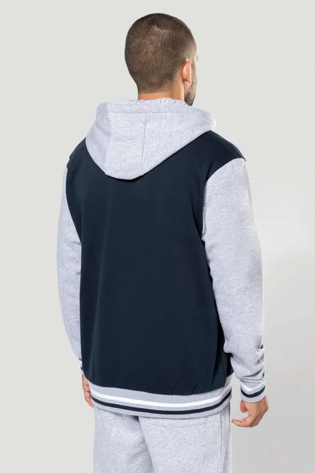Kariban uniszex teddy kabát kapucnival (K4003), modellen