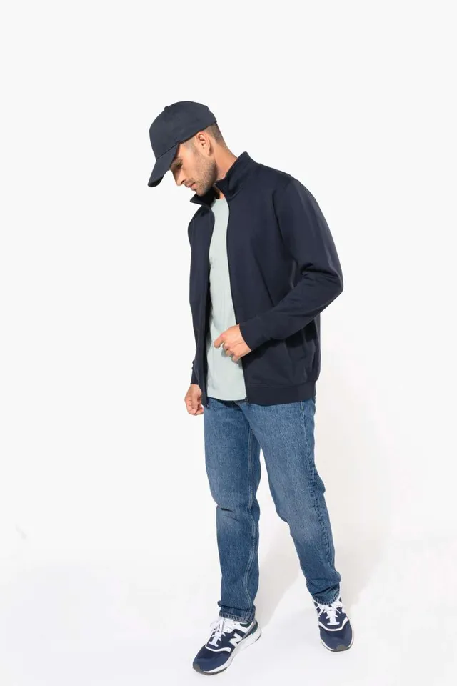 Kariban végig cipzáras pulóver (K472), modellen