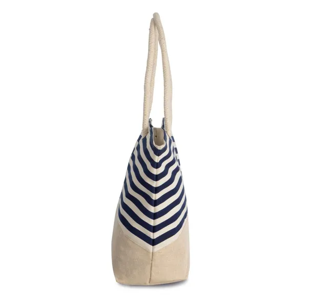 Kimood juta pamutvászon duffel bevásárló női táska (KI0283), modellen